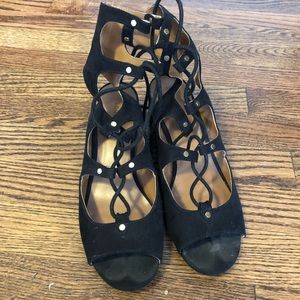 Indigo Rd Black Lace Up Sandal sz 7